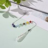 Natural White Jade Pointed Dowsing Pendulums PALLOY-JF01947-03-2