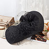 2Pcs 2 Colors Polyester Imitation Straw Oval Hat Base for Millinery AJEW-FG0002-83-5