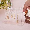 Transparent Acrylic Earring Display Stands EDIS-WH0021-11-2