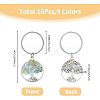 SUPERFINDINGS 2 Sets Natural & Synthetic Mixed Stone Keychain KEYC-FH0001-15-2