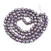 Electroplate Opaque Solid Color Glass Beads Strands EGLA-N002-26-A08-2