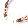 Polyester & Nylon Thread Braided Beaded Bracelet Making AJEW-JB00945-04-2