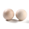(Defective Closeout Sale: Crack)Natural Wooden Round Ball WOOD-XCP0001-29-2