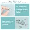 Unicraftale 304 Stainless Steel Smooth Surface Spring Ring Clasps STAS-UN0009-44P-5