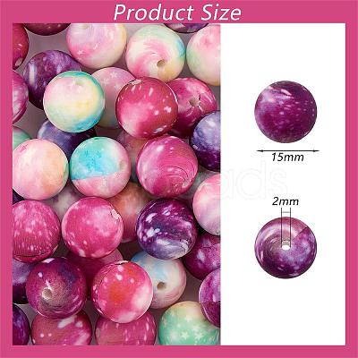 WEWAYSMILE 45Pcs 3 Styles 15mm Silicone Round Beads Making Kit JX485A-1