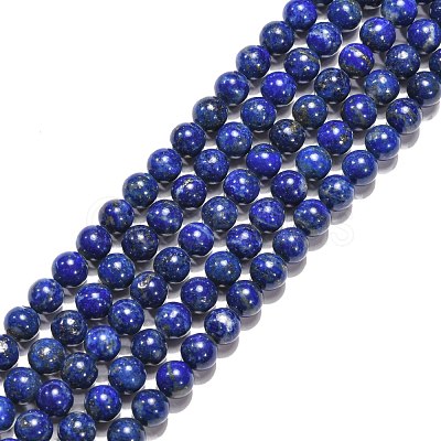 Natural Lapis Lazuli Beads Strands X-G-G423-6mm-AB-1