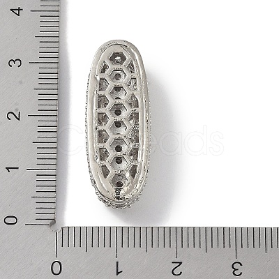 Rack Plating Brass Micro Pave Clear Cubic Zirconia Pendants ZIRC-U002-P-I-1