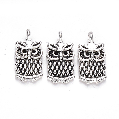 Tibetan Style Alloy Charms TIBEP-S319-082AS-RS-1