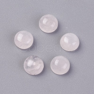 Natural Rose Quartz Cabochons G-F608-04A-06-1