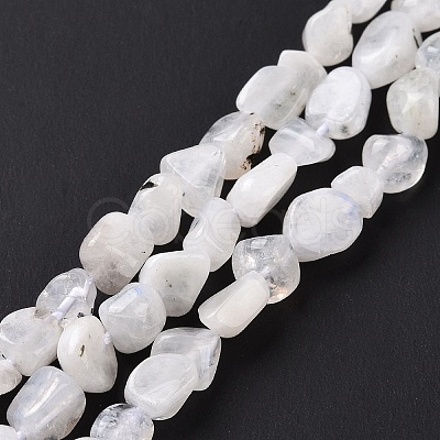 Natural Rainbow Moonstone Beads Strands G-A208-12-1