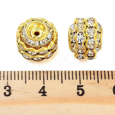 Rack Plating Brass Rhinestone Beads KK-S379-28G-1