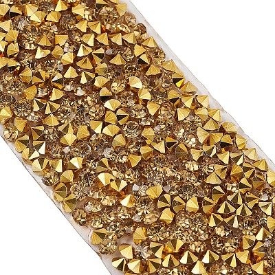 Glitter Resin Hotfix Rhinestone(Hot Melt Adhesive On The Back) OCOR-TAC0004-A-02-1