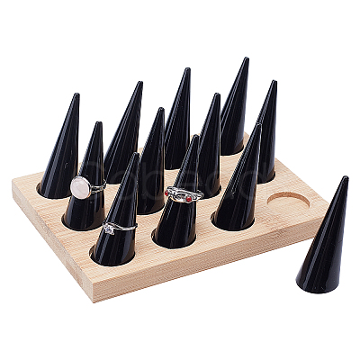 Wooden Ring Showcase Display Holder RDIS-WH0010-01-1