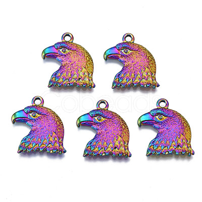 Rainbow Color Alloy Pendants Enamel Settings PALLOY-S180-315-1