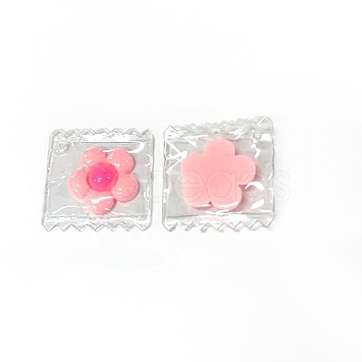 Flower Transparent Bag Pendants FIND-TAC0010-76-1