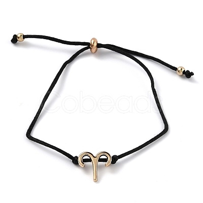 Adjustable Polyester Cord Slider Bracelets BJEW-H540-A07-G-1