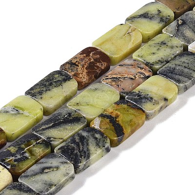 Natural Yellow Turquoise(Jasper) Beads Strands G-M420-M08-02-1