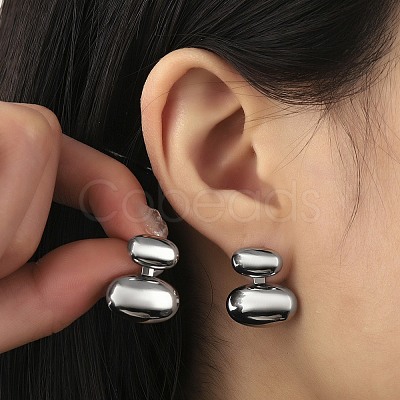 Non-Tarnish 304 Stainless Steel Stud Earrings EJEW-K269-01P-1