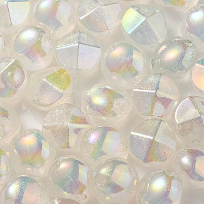 UV Plating Luminous Transparent Acrylic Beads OACR-P010-05E-1