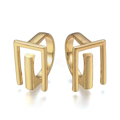 Adjustable Brass Cuff Rings RJEW-Z001-01G-1