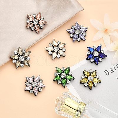 CHGCRAFT 16Pcs 16 Colors Star Cloth Patches PATC-CA0001-03-1