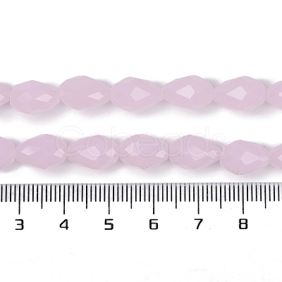 Electroplate Imitation Jade Glass Beads Strands EGLA-N013-J8mm-D01-1