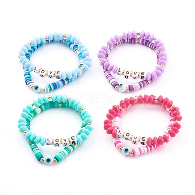 Stretch Beaded Bracelets BJEW-JB05950-1