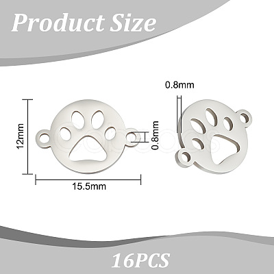 Unicraftale 16Pcs 201 Stainless Steel Links Connectors STAS-UN0056-52-1