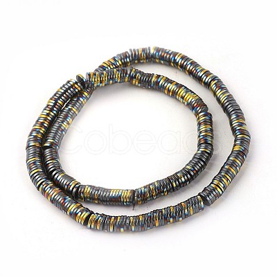 Electroplated Non-magnetic Synthetic Hematite Beads Strands G-P408-Q-2x1-1