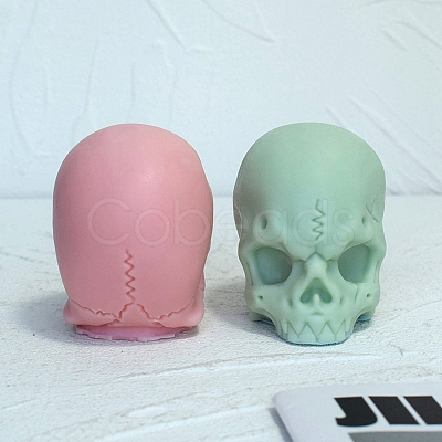 Halloween Skull DIY Food Grade Silicone Candle Molds PW-WG53501-01-1