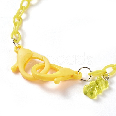 Personalized ABS Plastic Cable Chain Necklaces NJEW-JN03220-06-1