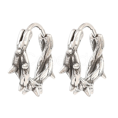 Skull Theme 316 Surgical Stainless Steel Hoop Earrings for Women Men EJEW-D096-04E-AS-1