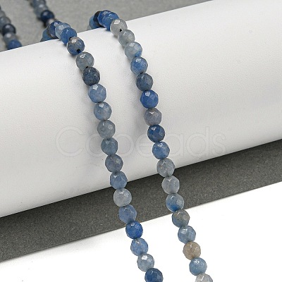 Dyed & Heated Natural Blue Aventurine Beads Strands G-E571-A10-04-1