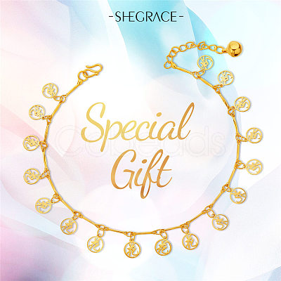 SHEGRACE Brass Charm Anklets JA175A-1