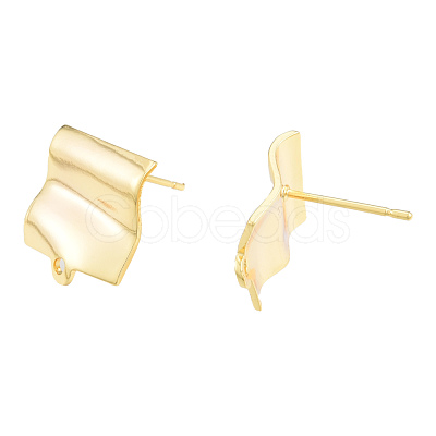 Brass Stud Earring Findings KK-N231-411-1