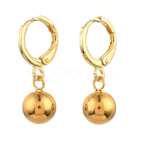 Brass Huggie Hoop Earring EJEW-JE04212-01-1