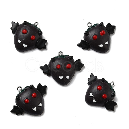 Halloween Opaque Resin Pendants RESI-B011-04-1