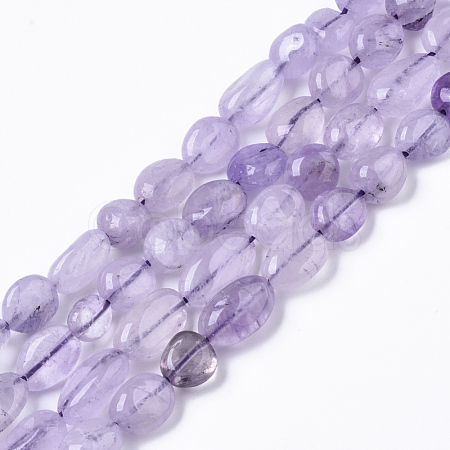 Natural Amethyst Beads Strands G-R465-52B-1