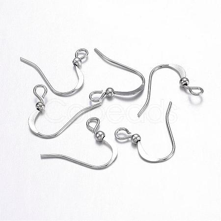 Brass Platinum French Earring Hooks X-KK-Q365-P-NF-1