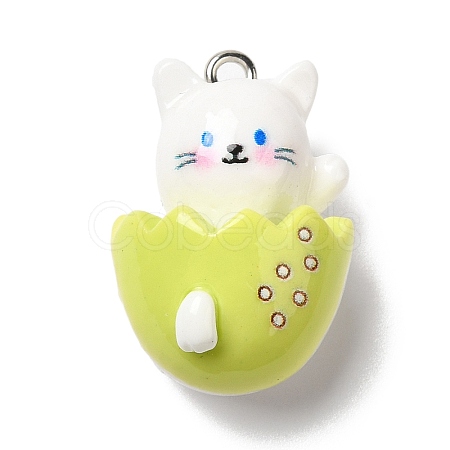 Cute Opaque Resin Pendants RESI-L038-08P-05-1