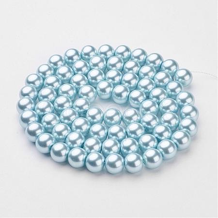 Glass Pearl Beads Strands HY-12D-B09-1