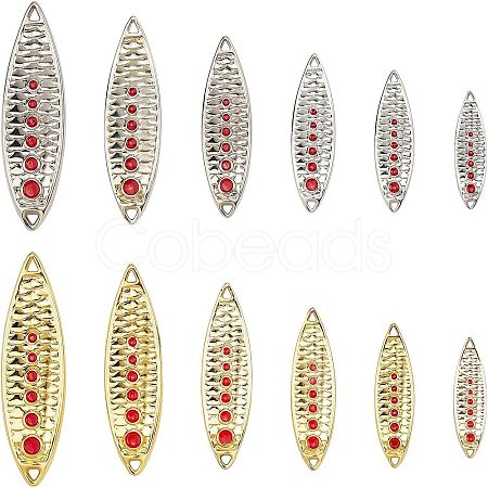 SUPERFINDINGS 12 Pcs 6 Styles Zinc Alloy Fishing Bait Jig Head Spoon Lure FIND-FH0001-61-1