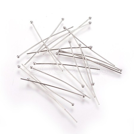 304 Stainless Steel Ball Head Pins X-STAS-R051-40mm-1