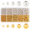 PandaHall Elite 10 Styles Iron Spacer Beads, Round, Golden & Silver, 2~6mm, Hole: 0.8~2.5mm, 2340pcs/box