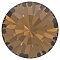 Preciosa&reg MAXIMA Crystal Round Stones, Czech Crystal, Dura Foiling, Round(431 11 615 Chaton), 10220 Smoked Topaz, SS45(9.85~10.2mm)