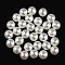 ABS Plastic Imitation Shell Pearl Beads, Round, Faceted, Seashell Color, 16mm, Hole: 2mm, 217pcs/500g