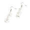 Natural Quartz Crystal Chip Beads Dangle Earrings, Brass Jewelry for Girl Women, Platinum, 53.5~54.5mm, Pin: 0.5mm