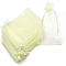 Organza DIY Craft Drawstring Bag, for Valentine Birthday Wedding Party Candy Wrapping, Lemon Chiffon, 15x10cm