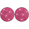 PVC Rhinestone Anti-slip Coaster, Silicone Cup Holder Insert Coaster, Flat Round, Cerise, 70mm