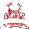 Merry Christmas Cake Topper, Festival Decorations for Xmas Christmas, Deer, 160mm